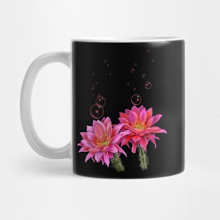 Colorful Cactus Flowers with Bubbles Mug